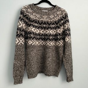 MyStyle Knit Grey Fisherman’s Sweater Size XL